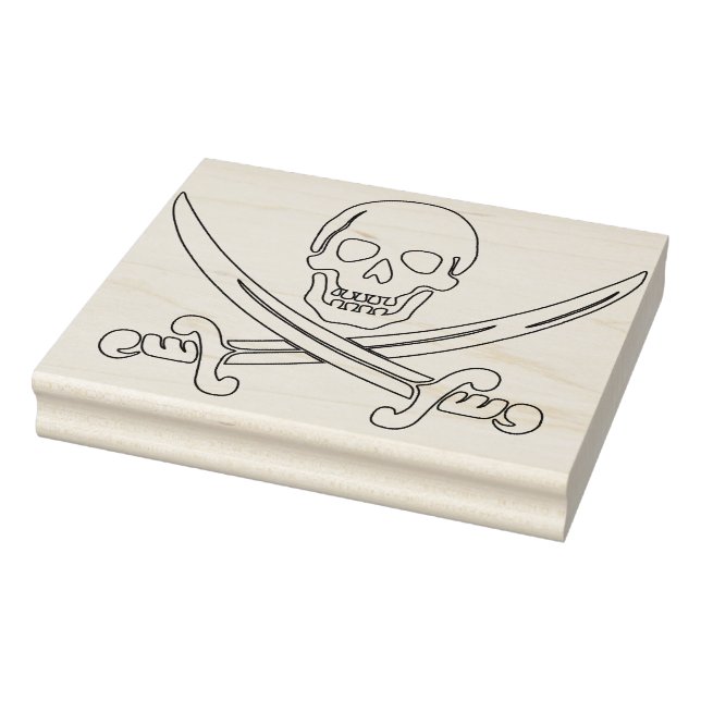 Skull and swords illustration art stamp (Stamp)