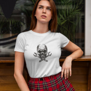 Skull And Wrenches Tools  T-Shirt