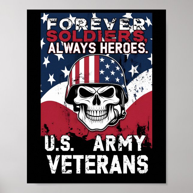 Skull Army Veterans Poster (Front)