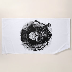 Skull art Design Beach Towel
