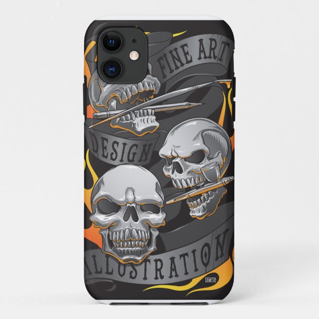 Skull Art Phone Case (Back)