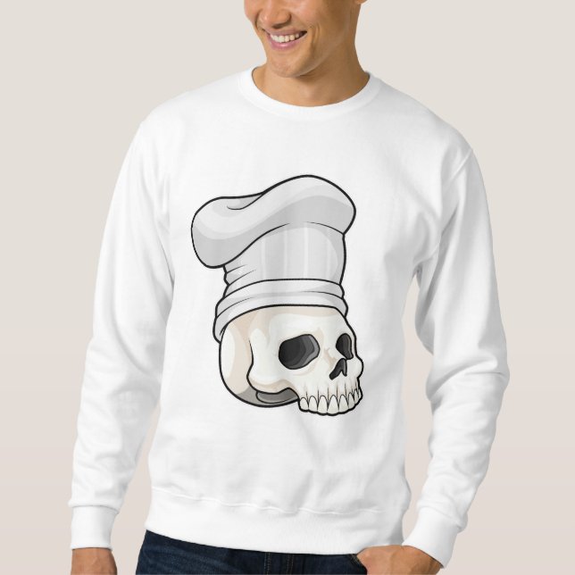 Skull as Cook with Chef hat Sweatshirt (Front)