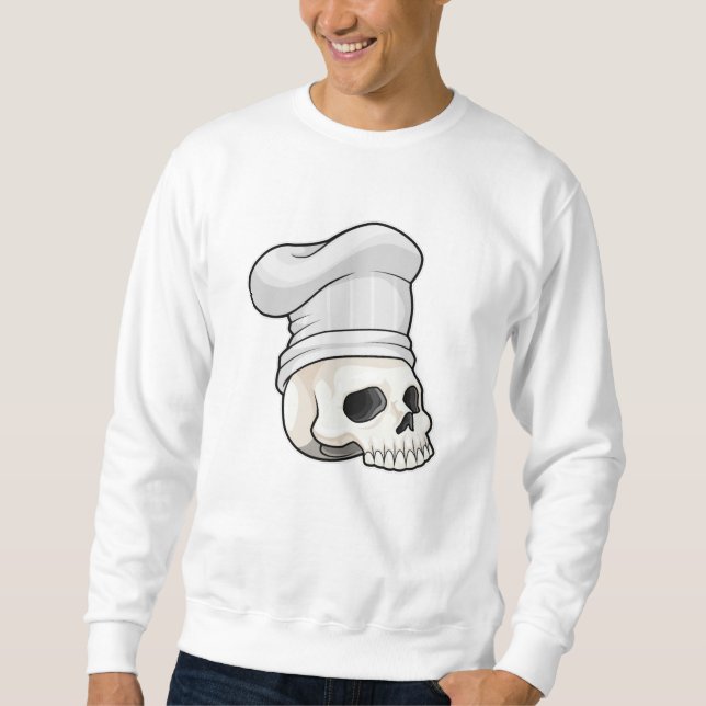 Skull as Cook with Chef hat Sweatshirt (Front)