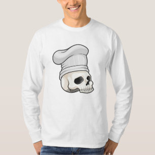 Skull as Cook with Chef hat T-Shirt