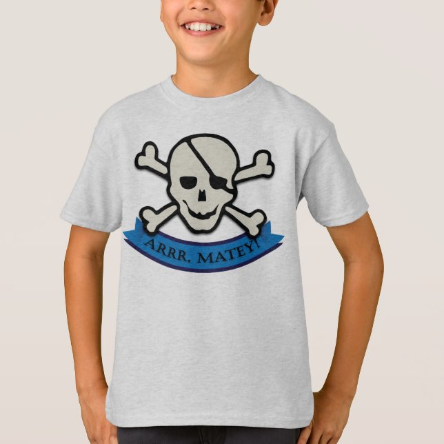 Skull - Ash Kids' Basic Hanes Tagless T-Shirt (Front)