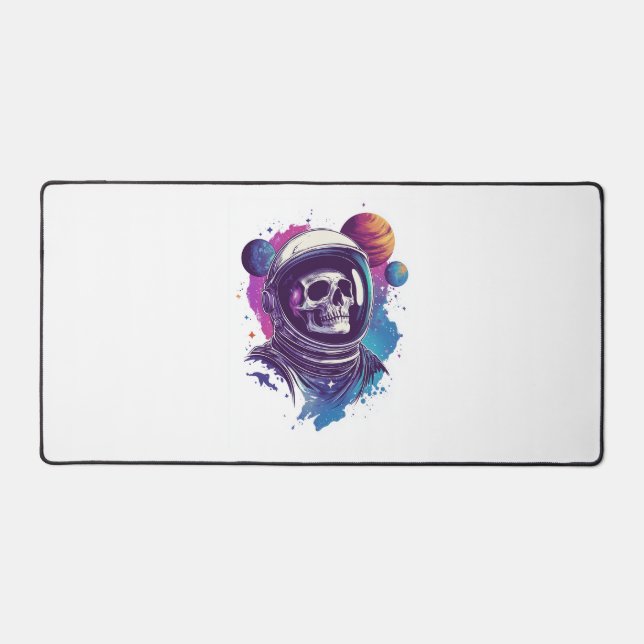 Skull Astronaut Explorer Desk Mat (Front)