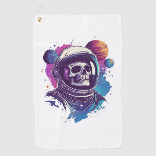 Skull Astronaut Explorer Golf Towel