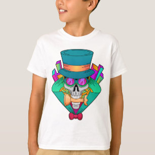 Skull at Chess with Chess piece Rook T-Shirt