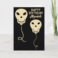 Skull Balloons Personalized Goth Birthday