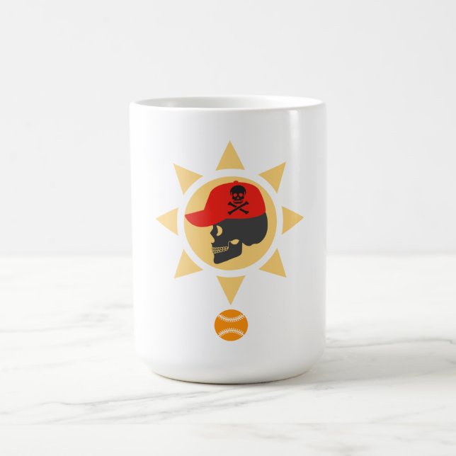 Skull Baseball Coffee Mug (Center)