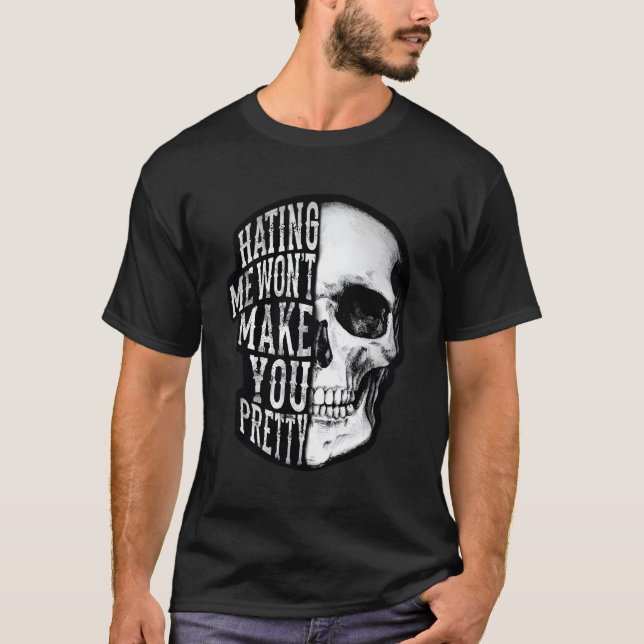 Skull-Beautiful-Disaster-Ing-Me-Won'T-Make-You-Pre T-Shirt (Front)