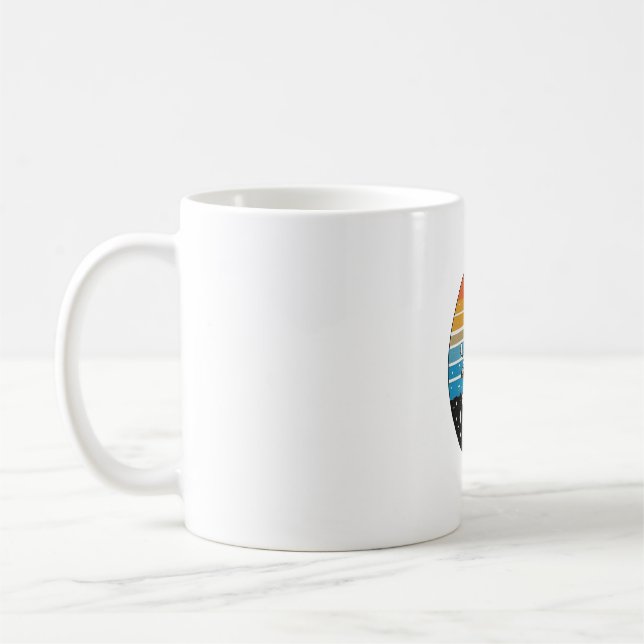 Skull Biker Flame Winged Motorcycle Coffee Mug (Left)