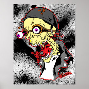 Skull Biker Poster