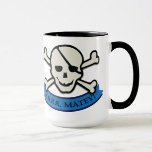 Skull - Black 15 oz Ringer Mug