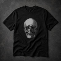 Skull Black and White Art