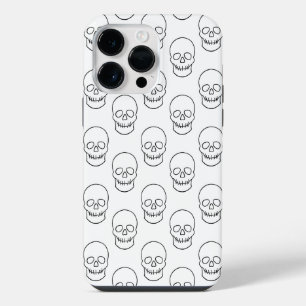 Skull - Black and White iPhone 14 Pro Max Case