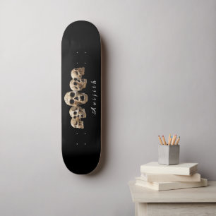 Skull Black Modern Custom  Skateboard