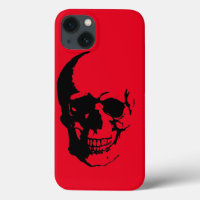 Skull - Black Red Heavy Metal Rock Fantasy Pop Art