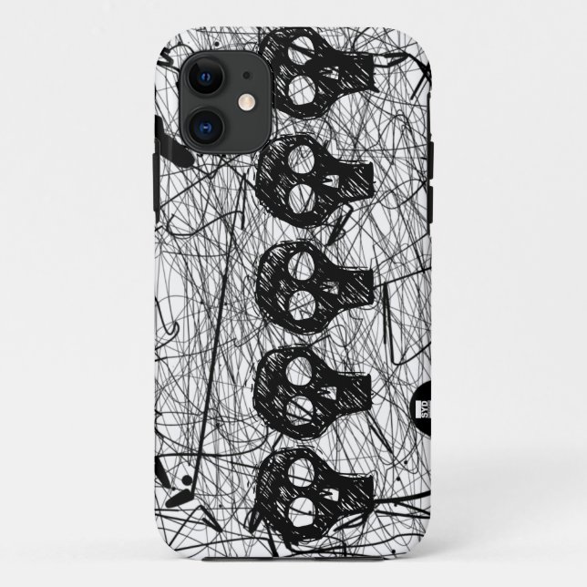 Skull Black Scratch iPhone 5 Case-Mate Case (Back)