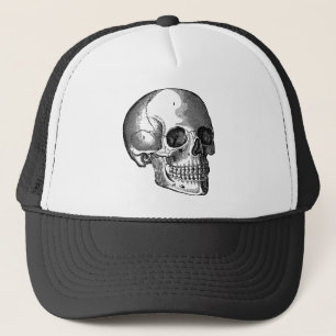 Skull - Black Trucker Hat