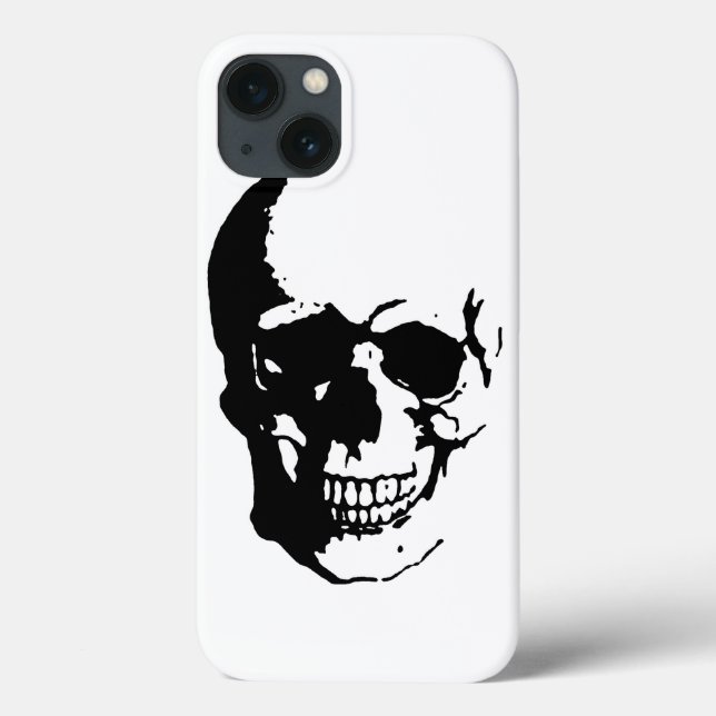 Skull Black White Metal Fantasy Art iPad Air Case (Back)