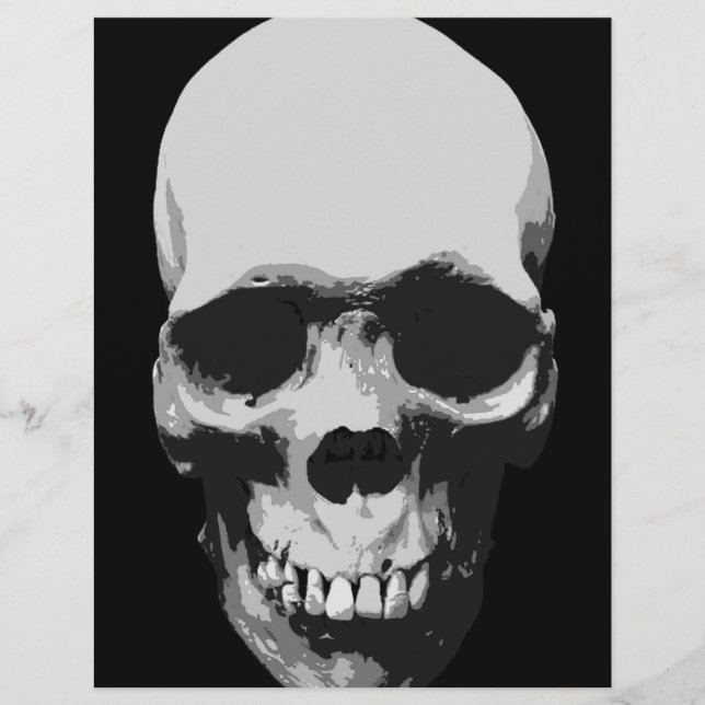 Skull Black & White Pop Art (Front)