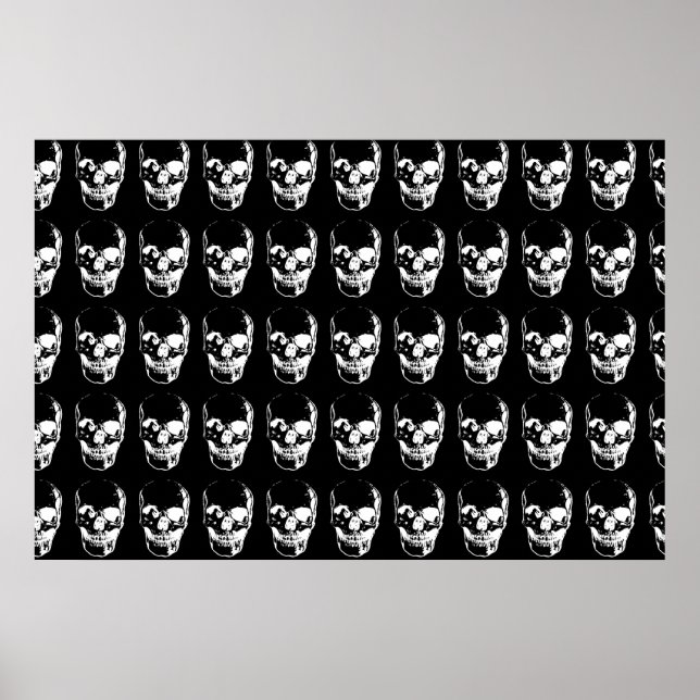 Skull - Black & White Poster (Front)