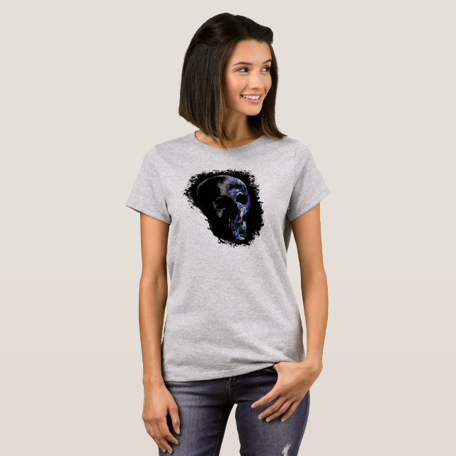 SKULL Blue Purple T-Shirt (Front Full)