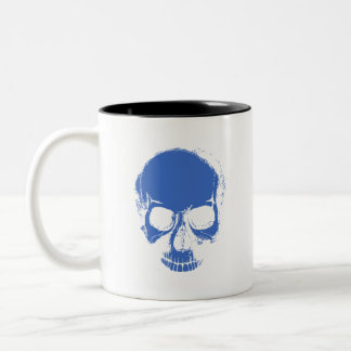 Skull - Blue Skull Skeleton Head Coffee Cup