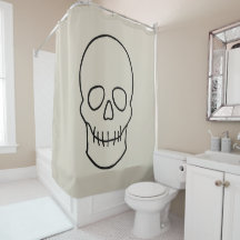 Skull - Bone White and Bat Black