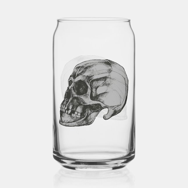 Skull & Bones Can Glass (Front)