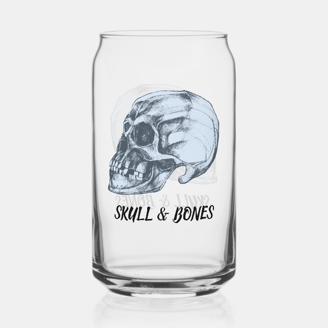 Skull & Bones Can Glass (Front)