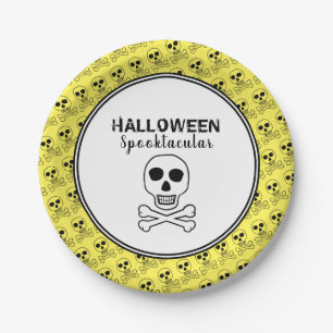 Skull & Bones, Halloween Party Paper Plate