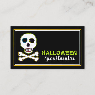 Skull & Bones, Neon Halloween Party Invitation