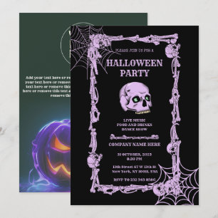Skull & Bones Spectre Office Party Halloween Invitation
