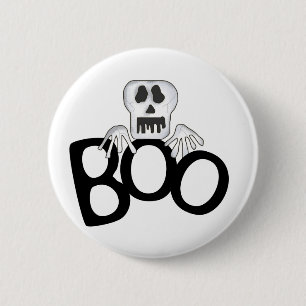 Skull Boo 2 Inch Round Button
