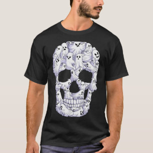 Skull Boo Ghost Funny Boo Ghosts Halloween Costume T-Shirt