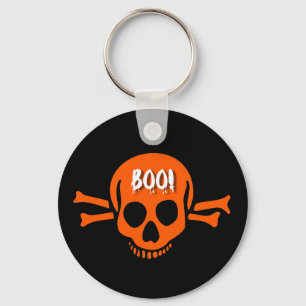 Skull boo halloween keychain