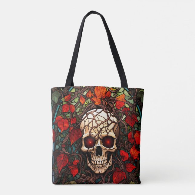 Skull Book Bag Birthday Gift Add Name (Back)