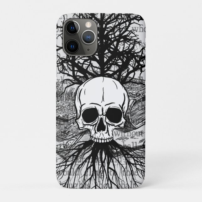 Skull & Books Case-Mate iPhone Case (Back)