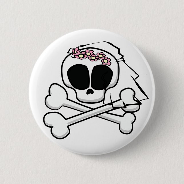 Skull Bride Gifts 2 Inch Round Button (Front)