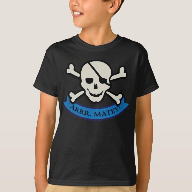 Skull - Brown Kids' Basic Hanes Tagless T-Shirt (Front)