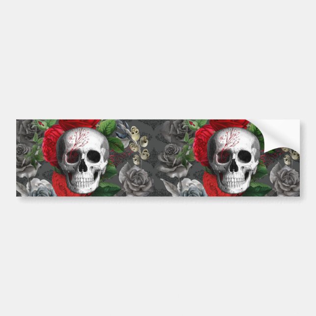 Skull Bumper Sticker (Front)