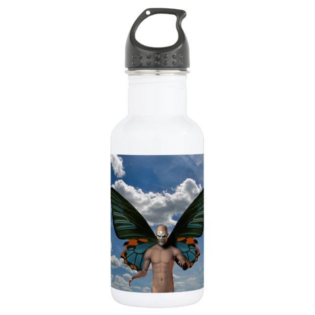 Skull Butterfly 532 Ml Water Bottle (Front)