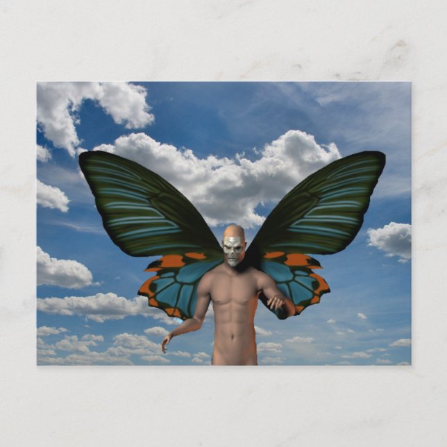 Skull Butterfly Postcard (Front)