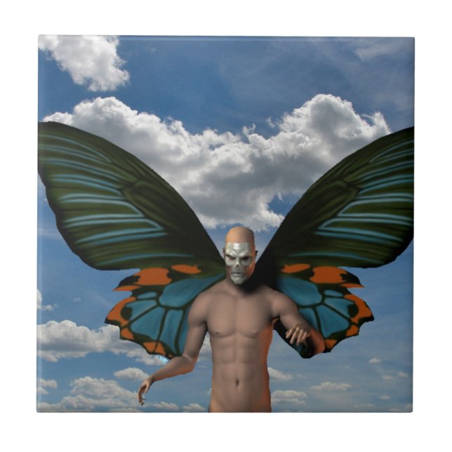 Skull Butterfly Tile (Front)