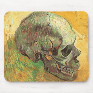Skull by Vincent van Gogh, Vintage Impressionism Mouse Pad