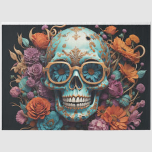 Skull Candy with Flowers Tissue Paper