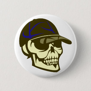 skull cap 2 inch round button