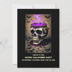 Skull Cauldron dark haunted Gothic Halloween Party